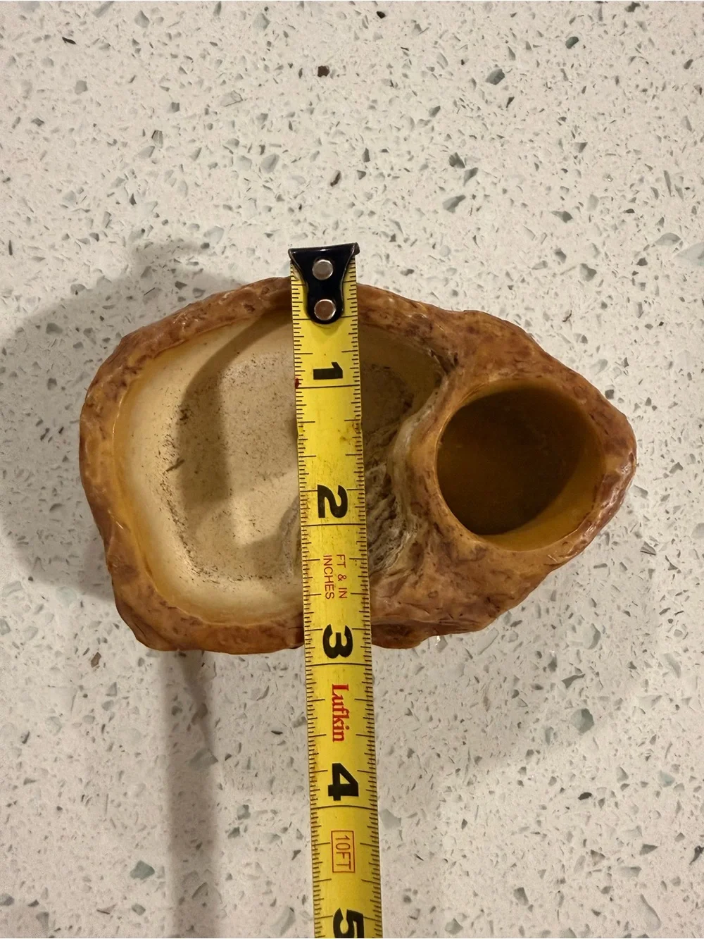 Natural Brown Resin Bowl for Bearded dragon food